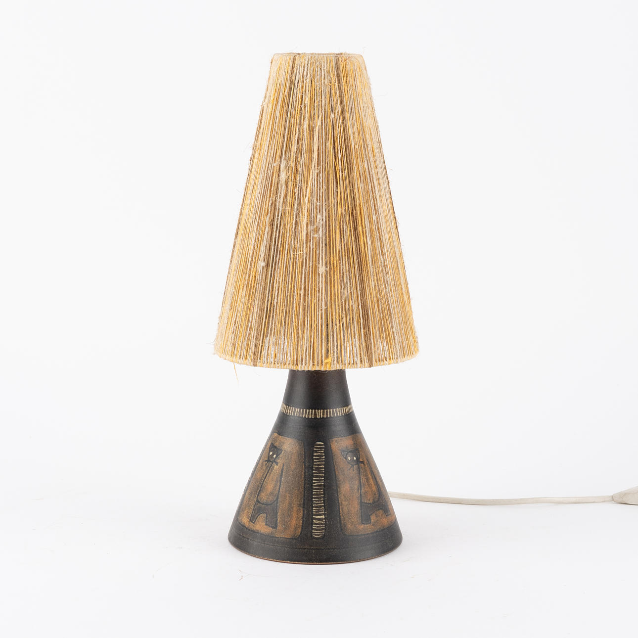 MUNK, bordlampe, keramik, Enköping, 1960'er.