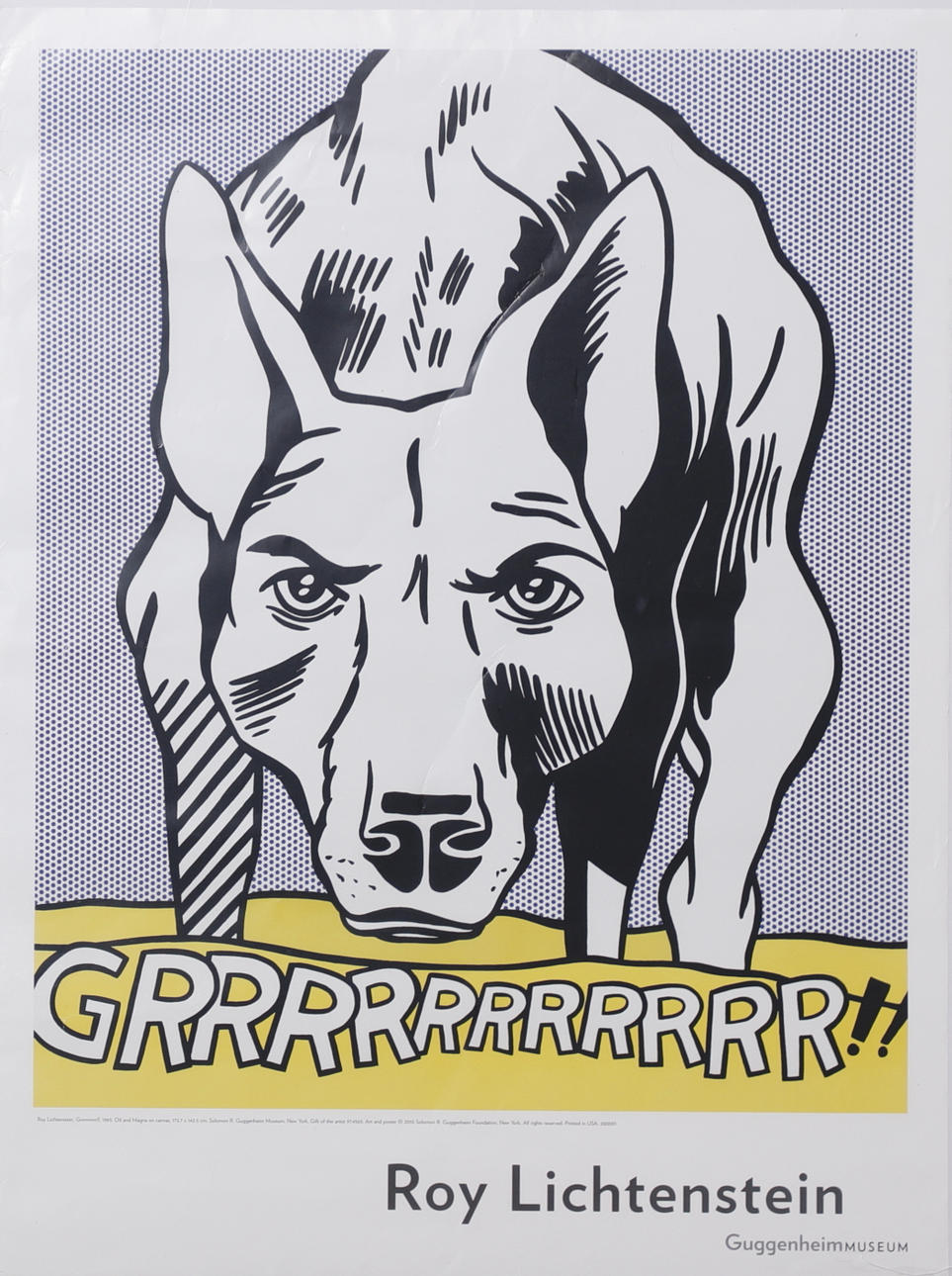 ROY LICHTENSTEIN. Poster, “Grrrrrrrrrrr!!“, 2010.