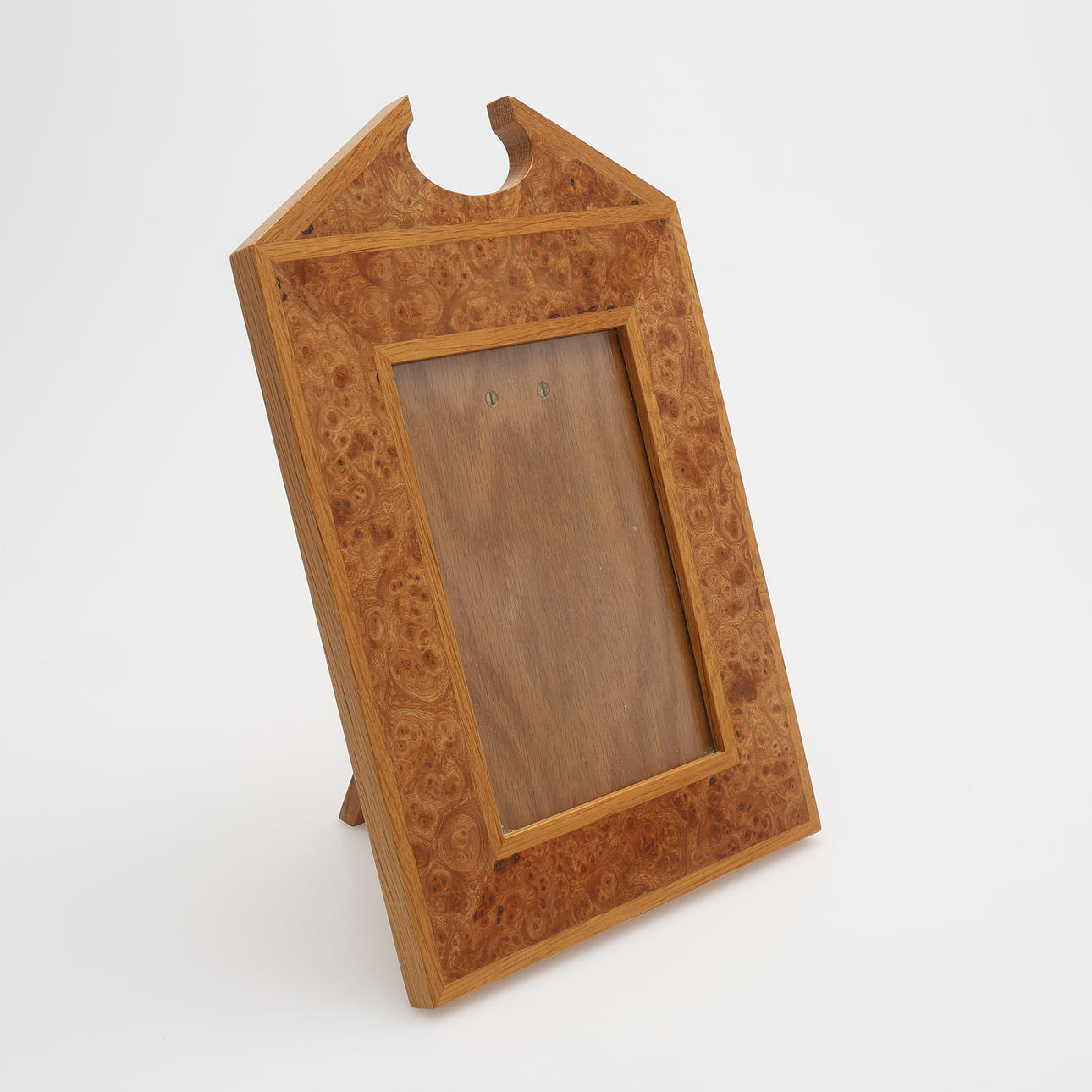 PHOTO FRAME, LINLEY, OAK AND ROOTWOOD.