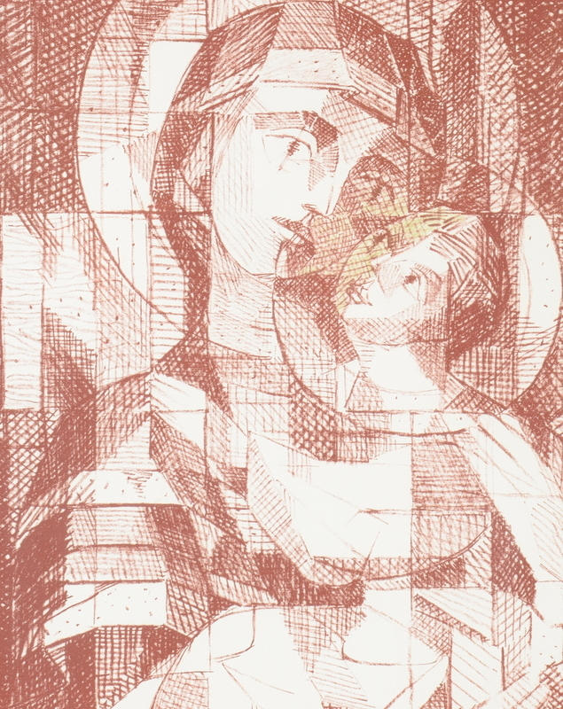 ERIK OLSON. Färglitografi.