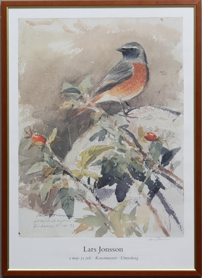 UTSTÄLLNINGSAFFISCH, Lars Jonsson, 2 maj-31 Juli Konstmuseet Uttersberg, signerad.