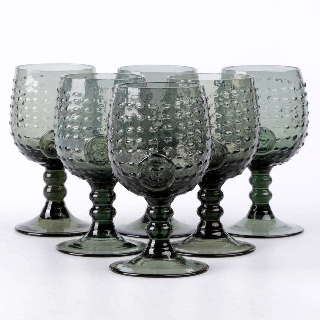 VINGLAS, 6 st. "Hertig Carls glas", Reijmyre, 1900-tal.