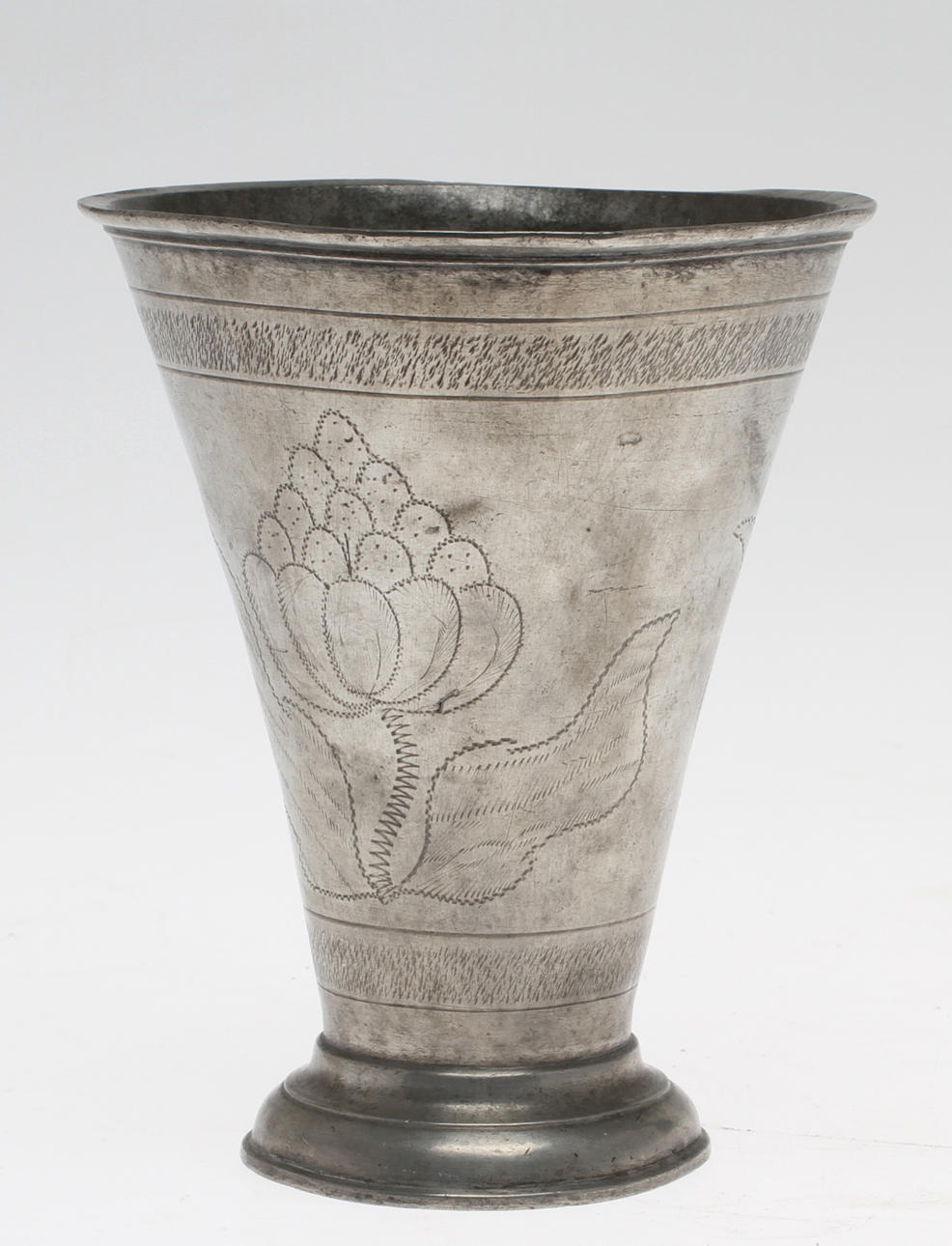 BÄGARE, tenn, Nikolaus Justelius, Eksjö, 1791.