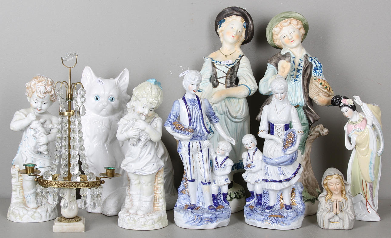 PARTI PORSLINSFIGURER, 10 delar, 1900-tal.