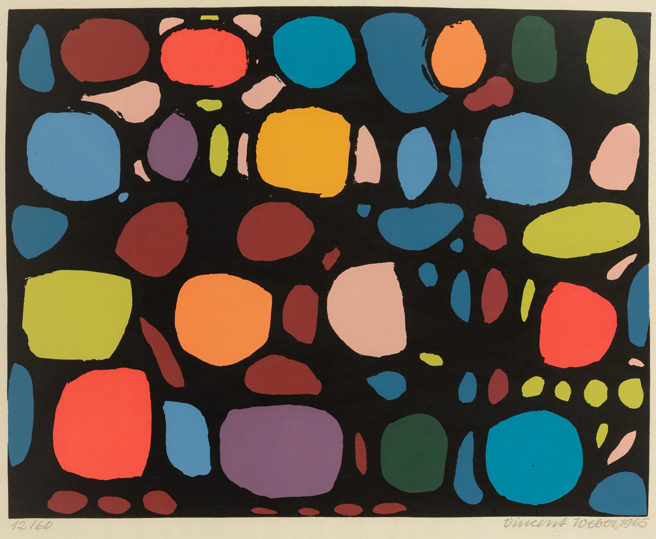 VINCENT WEBER (1902-1990). Weihnachtsfenster.