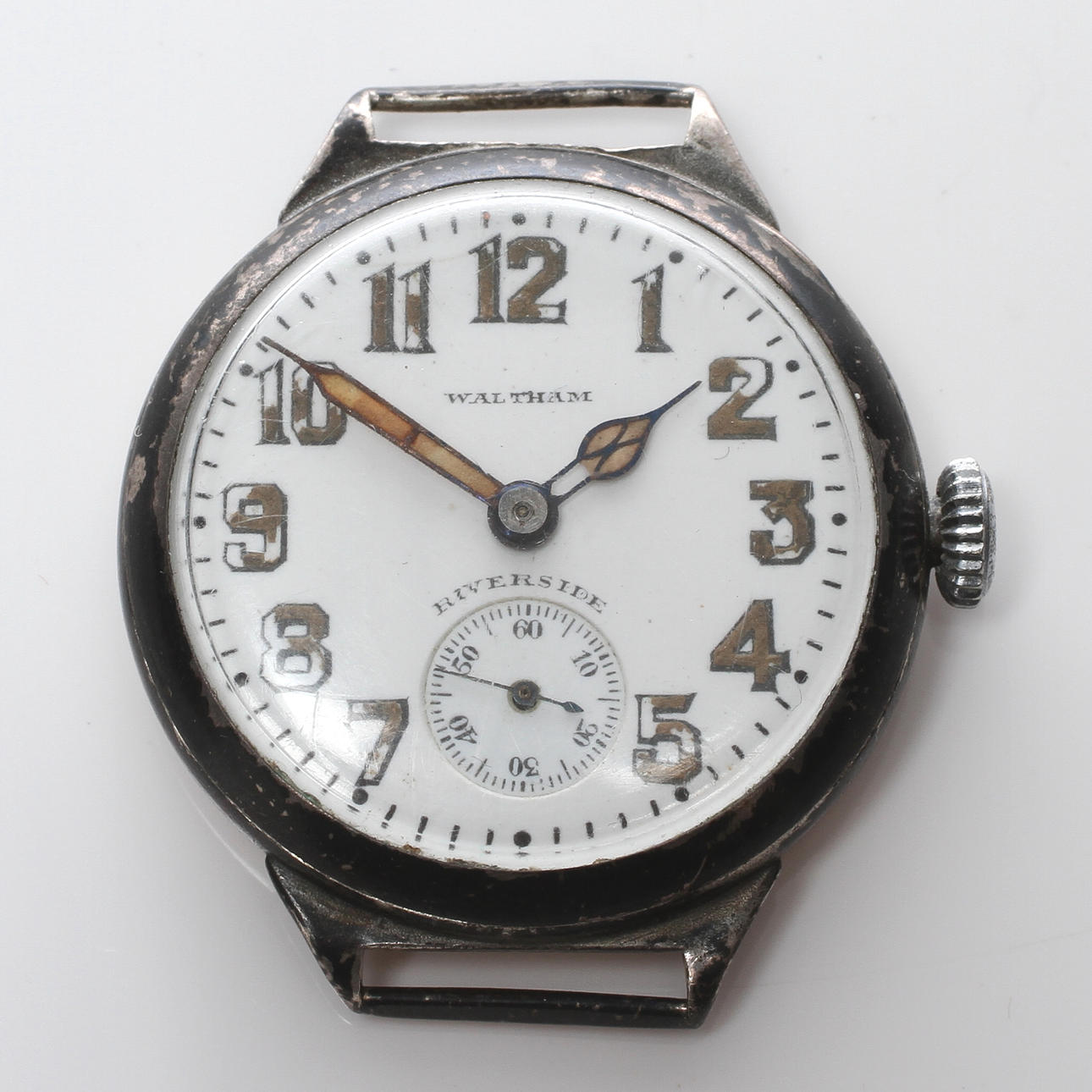 WRIST WATCH, Waltham Riverside, silver/partial silver gilt case.