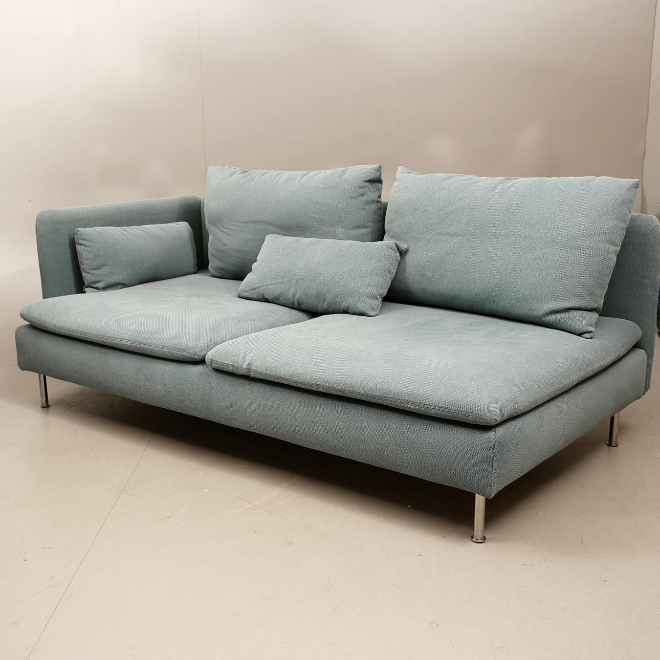 SOFFA IKEA, Söderhamn, textilklädd med metallben.