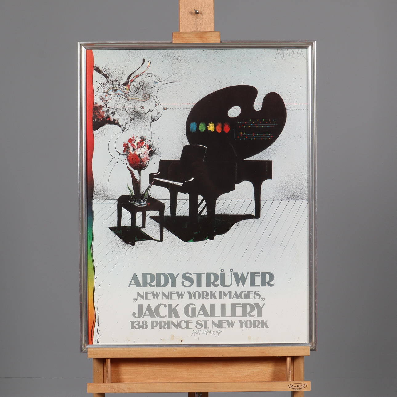 ARDY STRÜWER. POSTER, “New York Images”, signed and dated 1985.