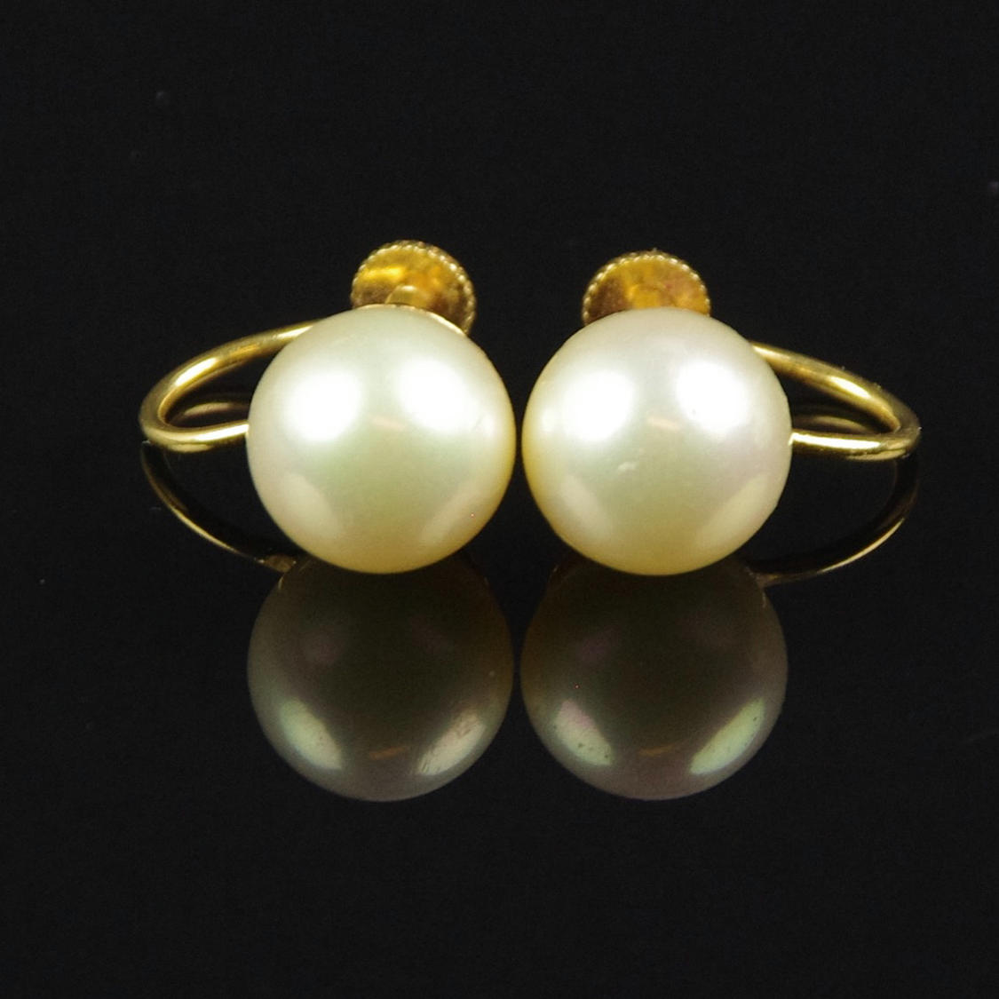 ÖRHÄNGEN, 1 par, 18K med pärlor.