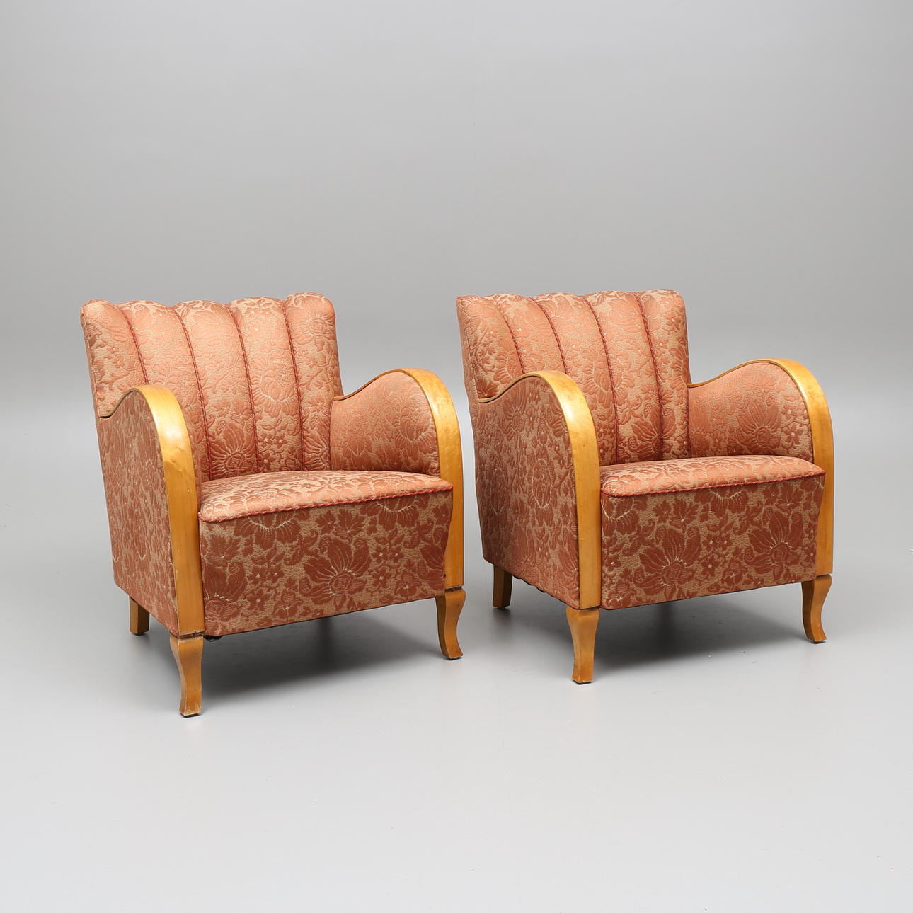 FÅTÖLJER, ett par, 1900-talets mitt.