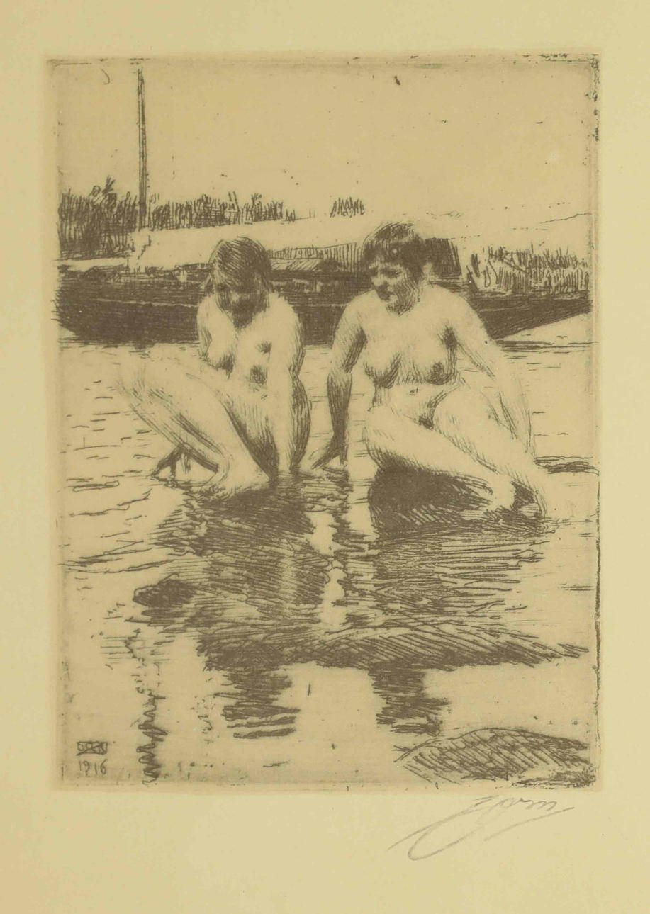 AFTER ANDERS ZORN. lithograph, “My Models”, signed in print.