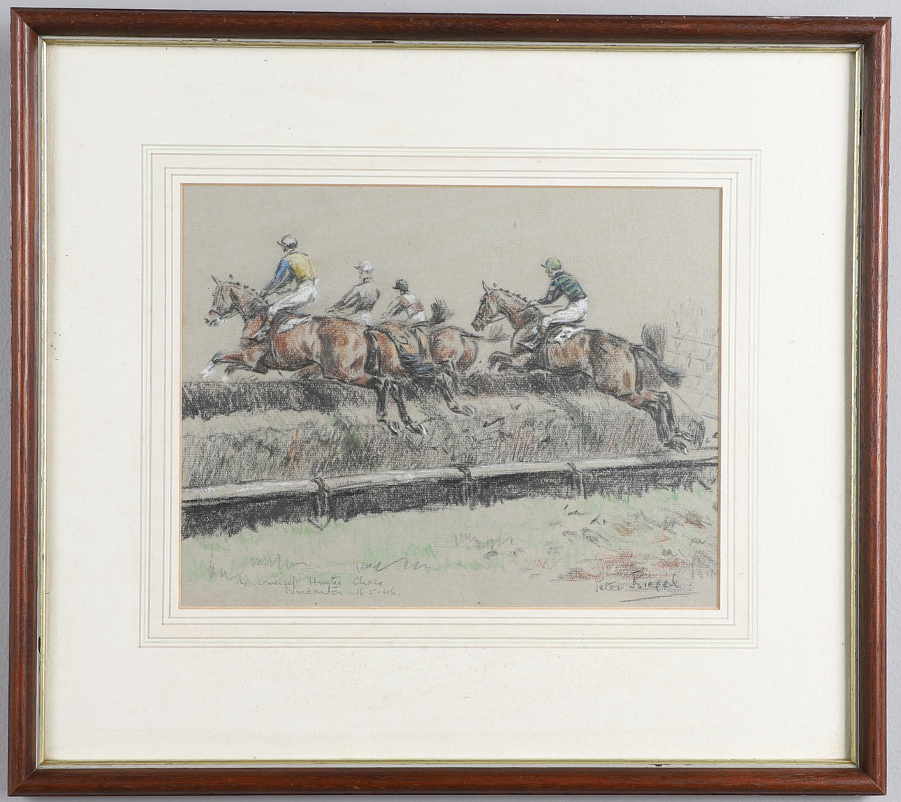 PETER BIEGEL (1913-1988). THE SOMERSET HUNTER CHASE, WINCANTON, 16-5-46.