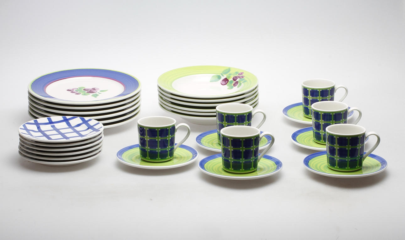 SERVIS, 24 delar, porslin, "Casual", Rosenthal, 1980-tal.