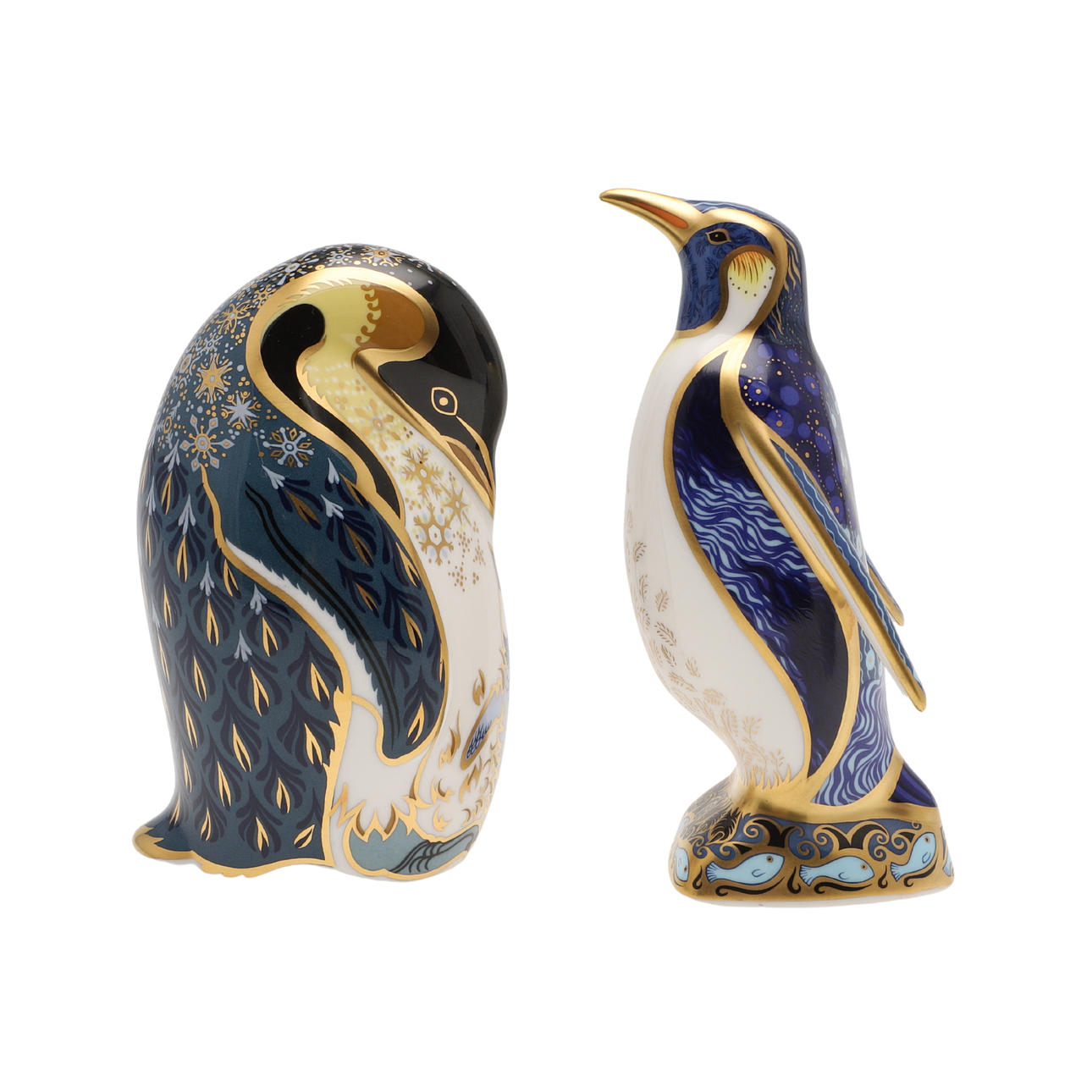 ROYAL CROWN DERBY ELÄINPAPERIPAINOT - PINGVIINIT.