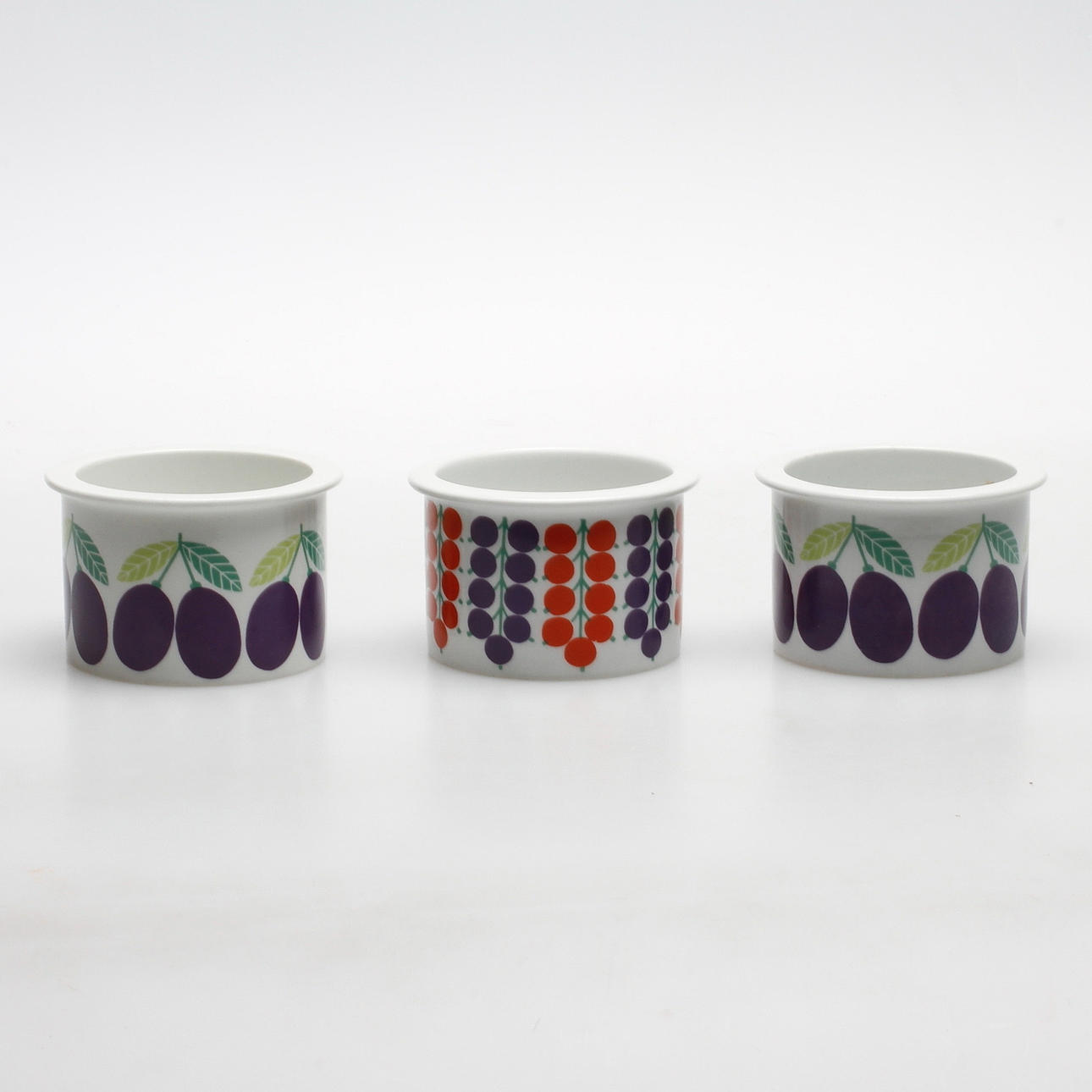 SYLTBURKAR, 3 st, porslin, Arabia, Finland.