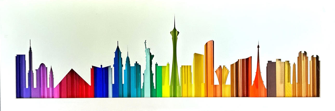 ILLUMINATING FAMOUS LANDMARKS CUT-OUT.