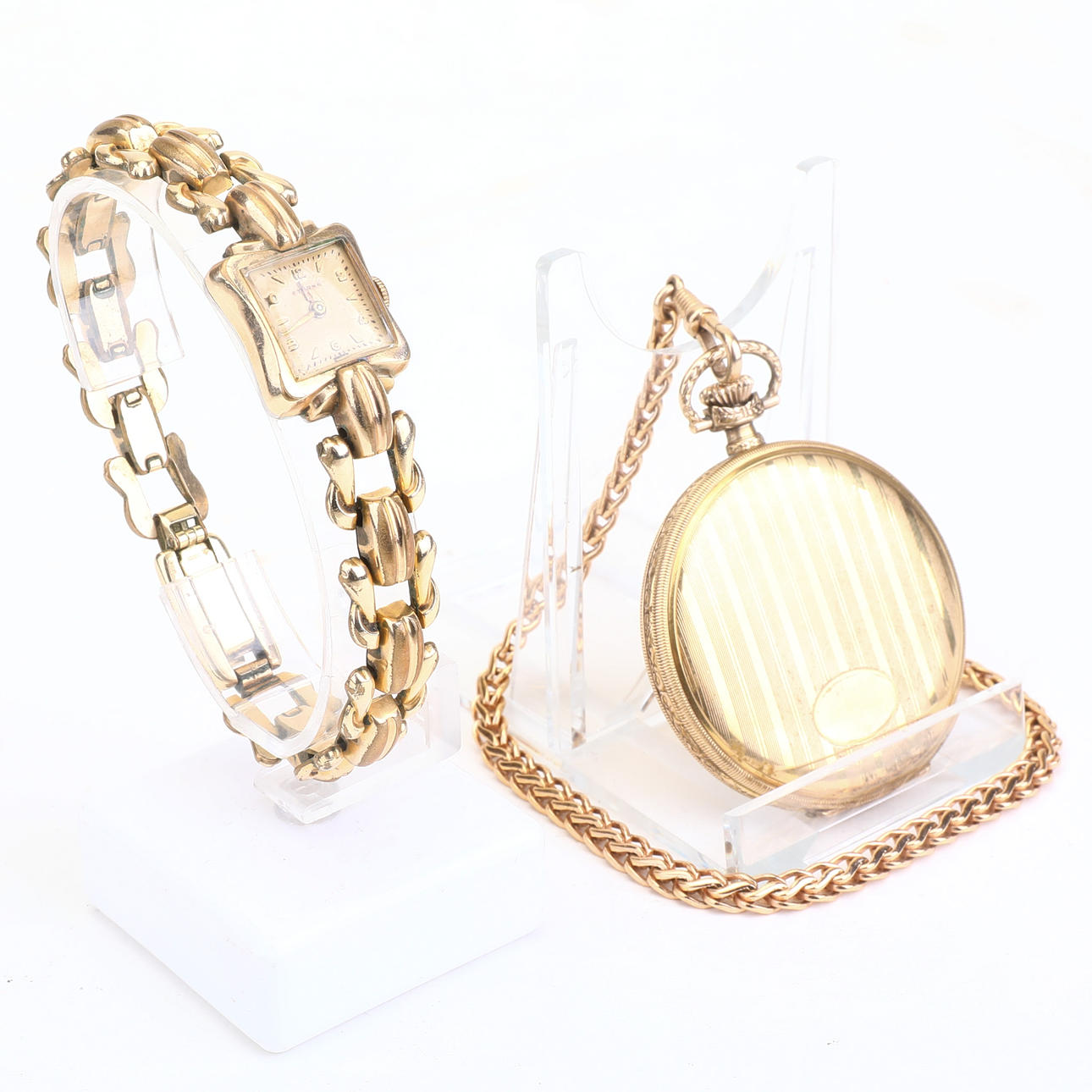 POCKET WATCH & WRIST WATCH, double.