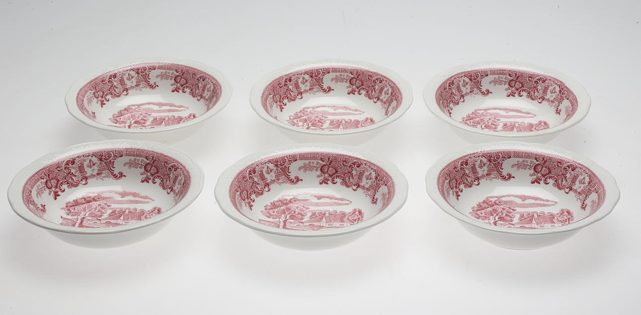 TALLRIKAR, 6 st, "Säter", Rörstrand, 1900-tal.