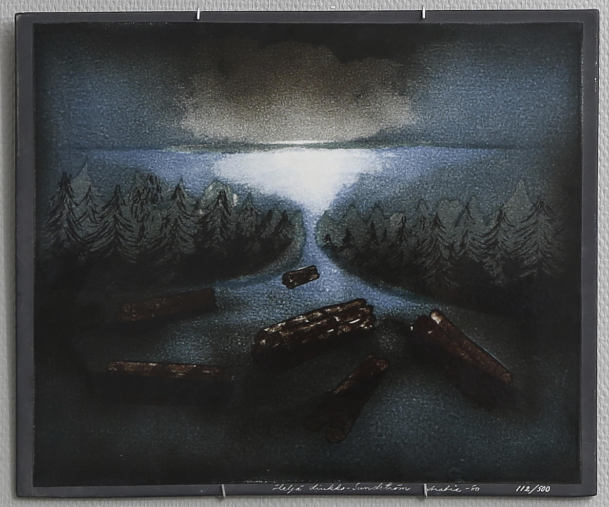 HELJÄ LIUKKO-SUNDSTRÖM. Keramikplatta, Arabia, signerad och daterad -80.