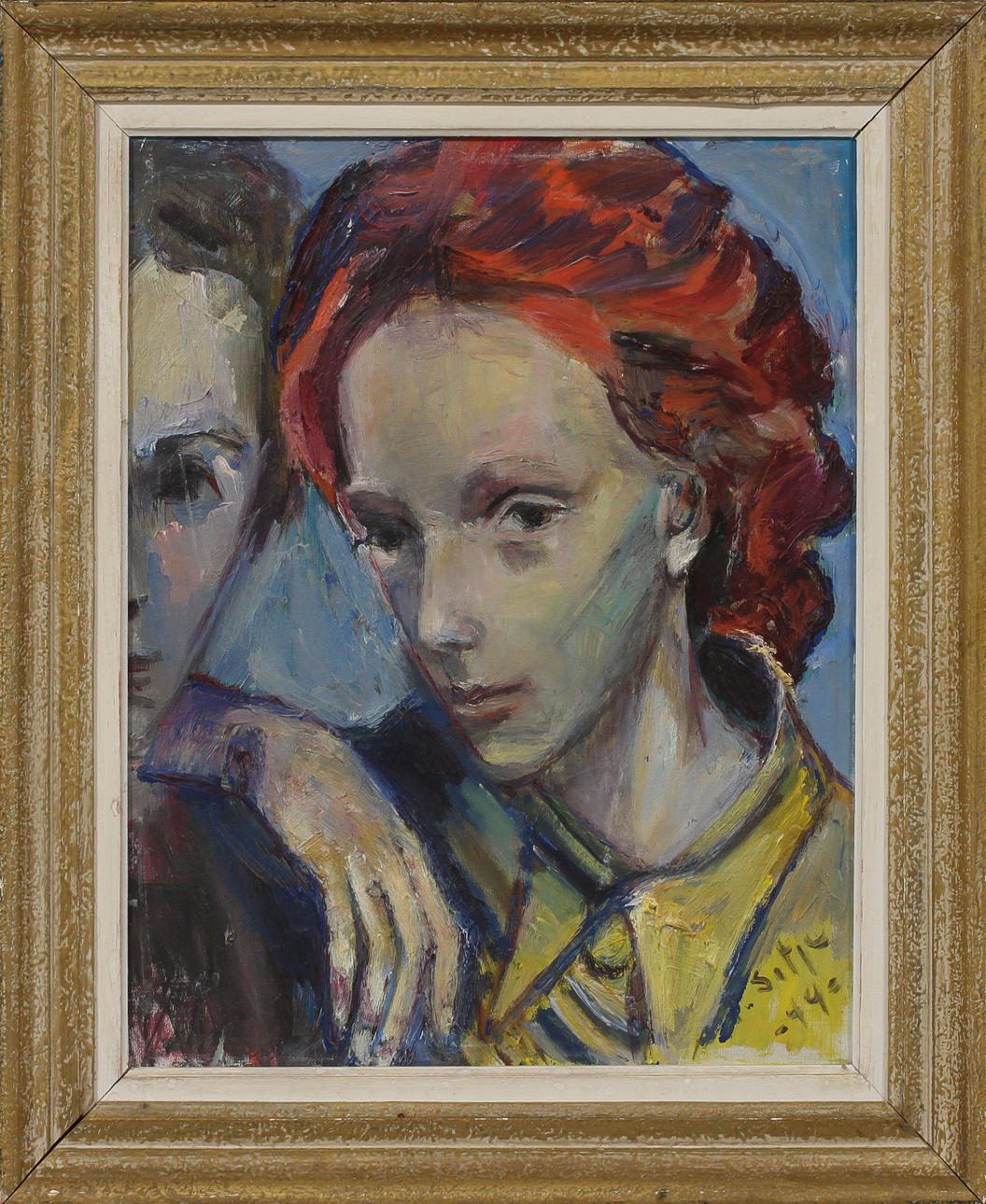 OIDENTIFIERAD KONSTNÄR. olja på duk, otydl sign.