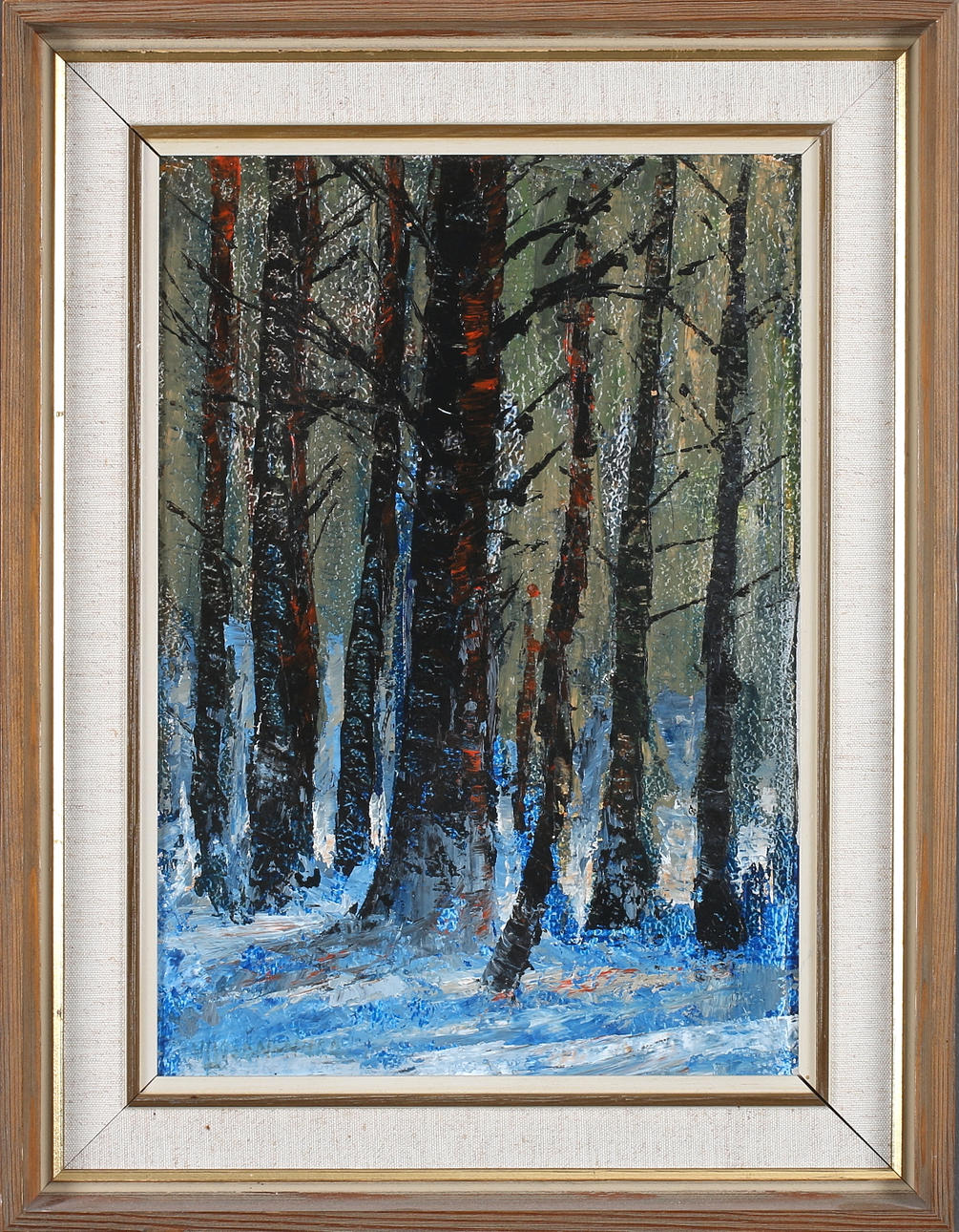 BÖRJE NILSSON-HUGO. "Kvällsljus", olja på pannå, signerad a tergo och daterad 1975.