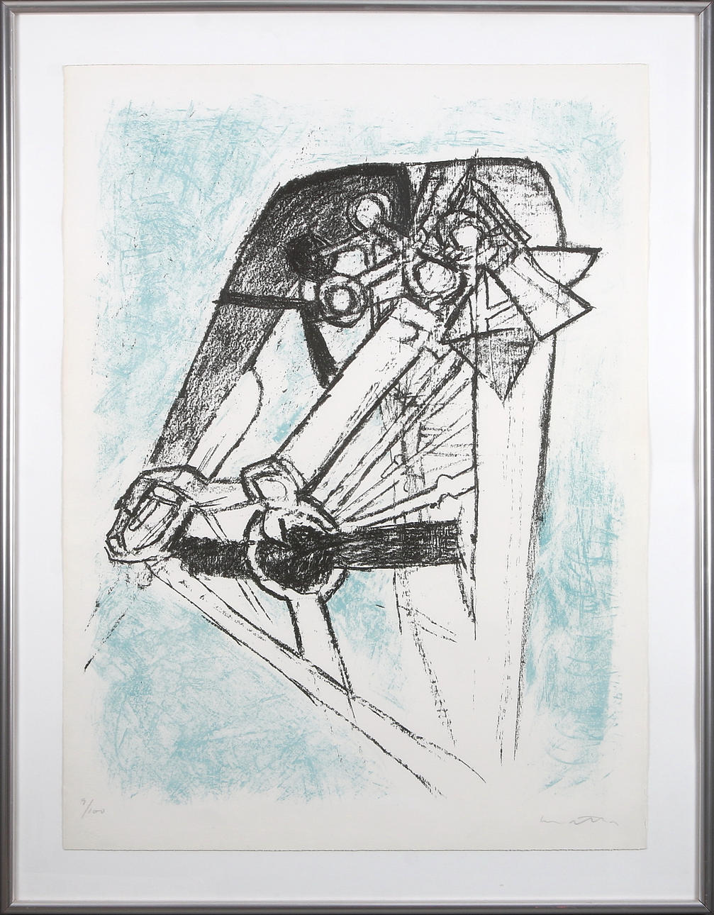 ROBERTO MATTA. Lithograph, signed and numbered 9/100.