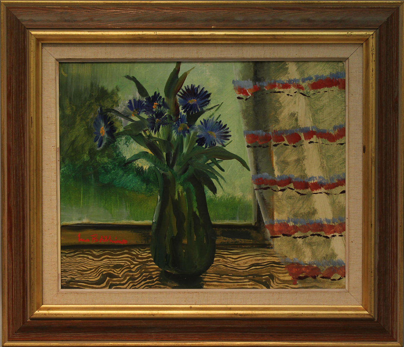 LARS BOËTHIUS. Stilleben. Olja på pannå. Signerad.