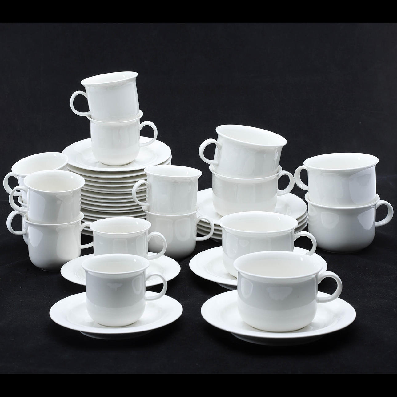 TEA/COFFEE SET, 24 pieces, “Arctica”, Arabia, Finland. Ceramics