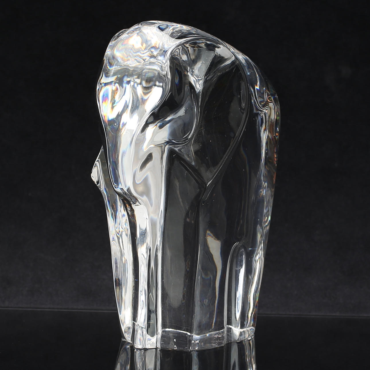 GLASSKULPTUR, elefant, Olle Alberius, Orrefors, osignerad.