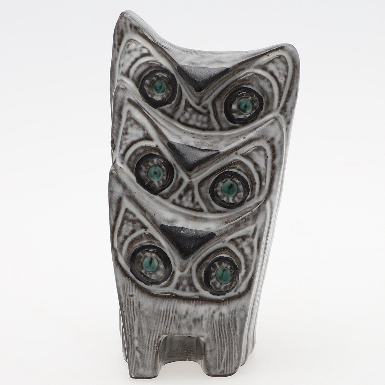 ESTER WALLIN. A figurine, Owls, Upsala Ekeby, 1970s.