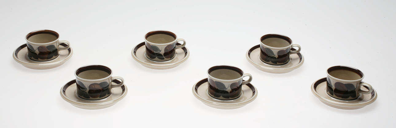 KAFFESERVIS, 12 delar, "Ruija", Ulla Procopé, Arabia, Finland.