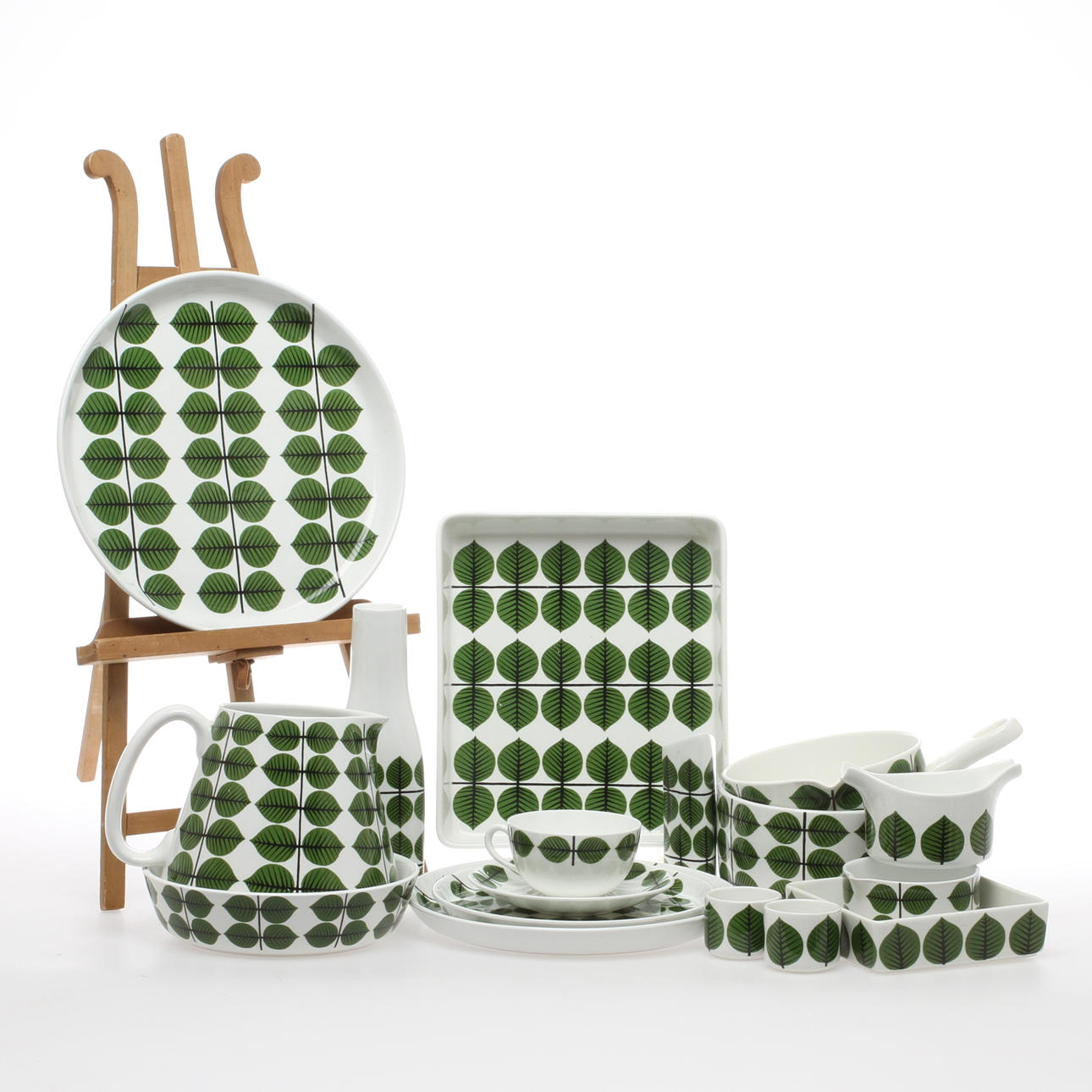 SERVISDELAR, ca 64 delar, porslin, "Berså" Stig Lindberg Gustavsberg.