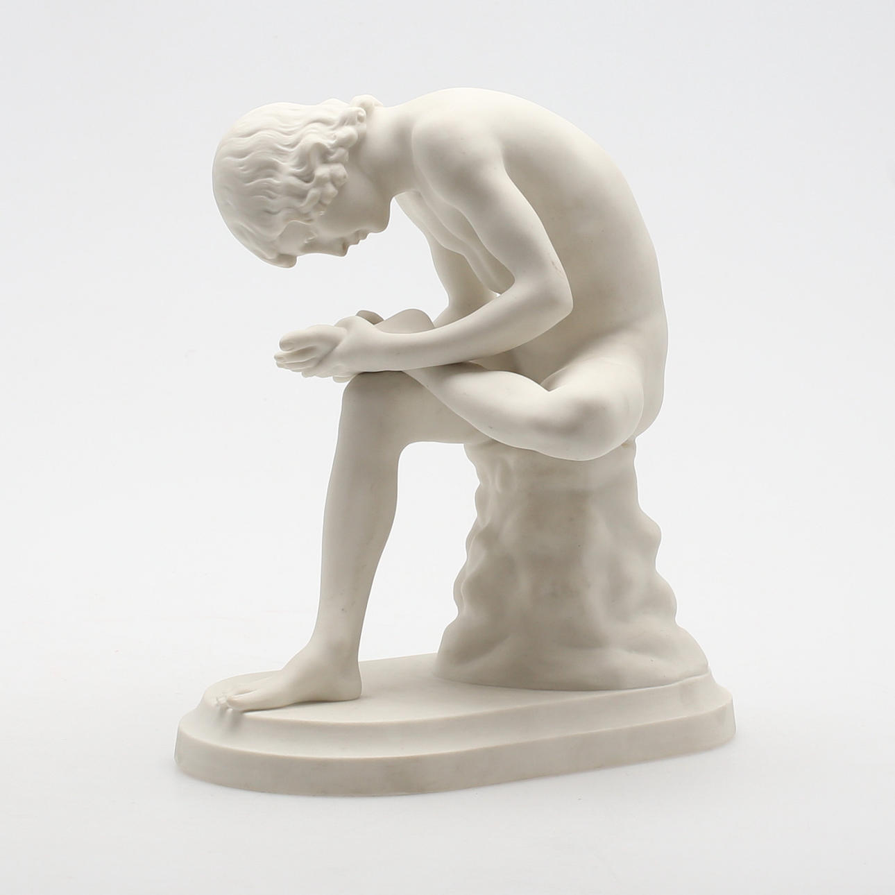 SKULPTUR, Gustafsberg, parian, kopia efter Gustaf Eriksson, 1900-talets början.