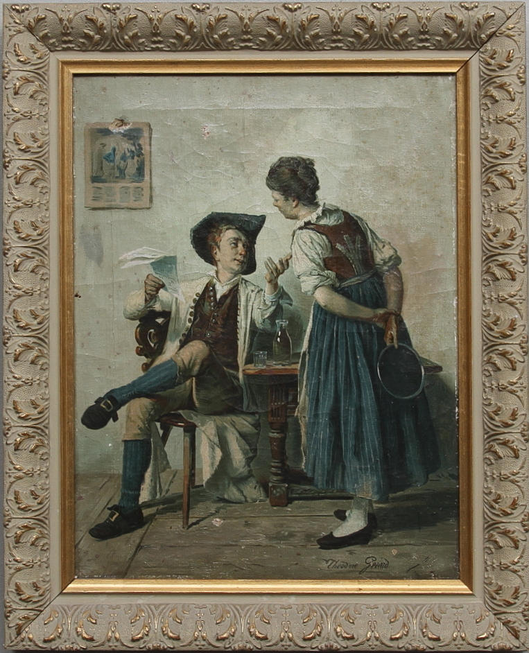 THEODORE GERARD. TILLSKRIVEN. Olja på duk, signerad.