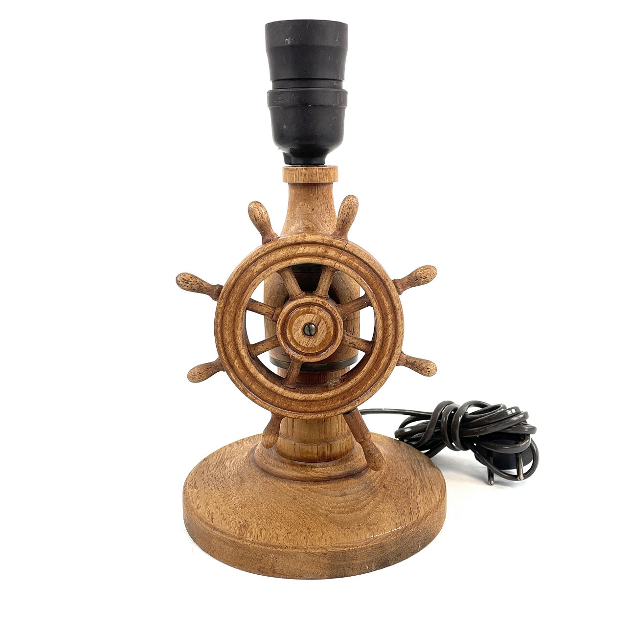 TABLE LAMP, teak/wood from HMS Corvette Freja.