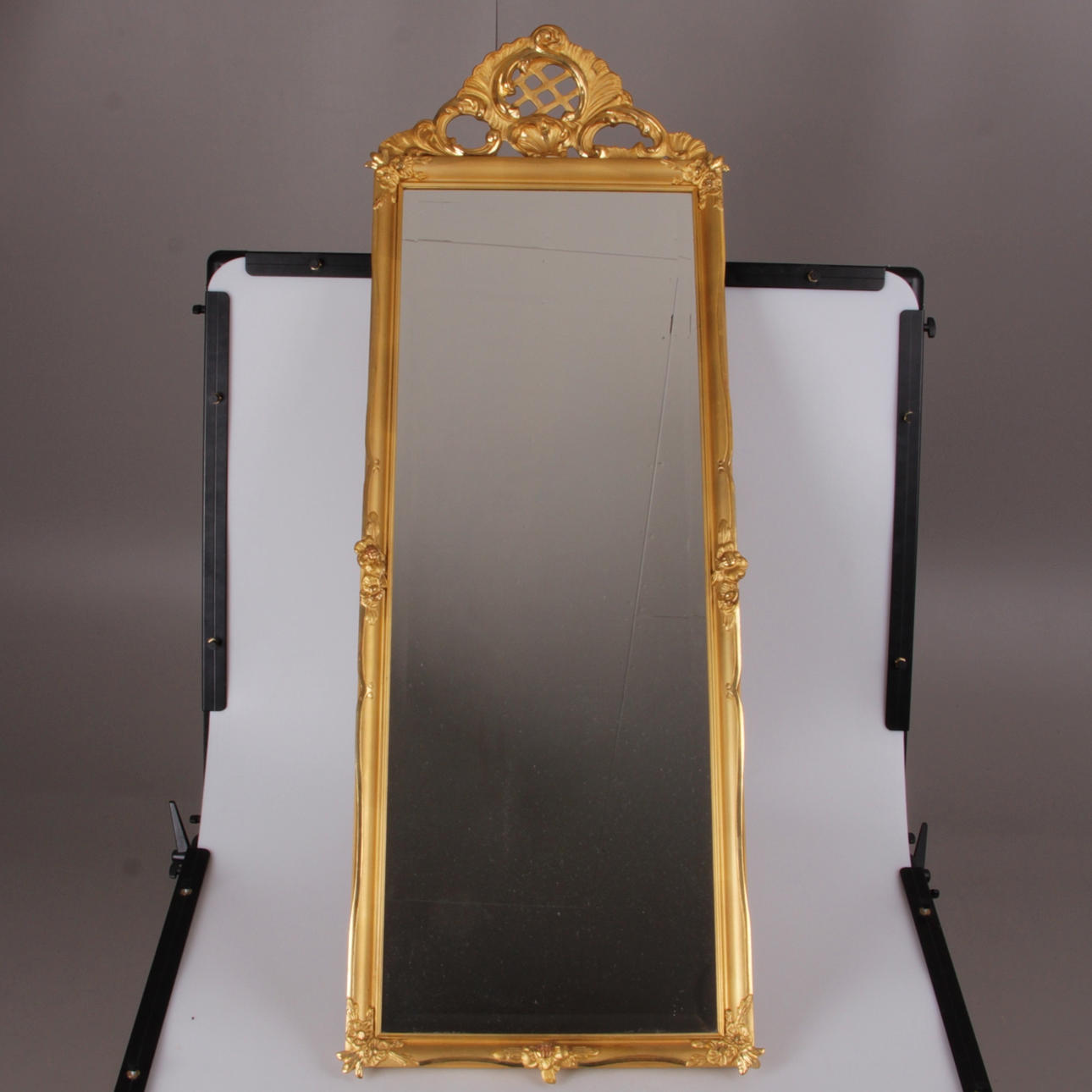 SPEGEL, förgylld, rokokostil, 1900-tal.