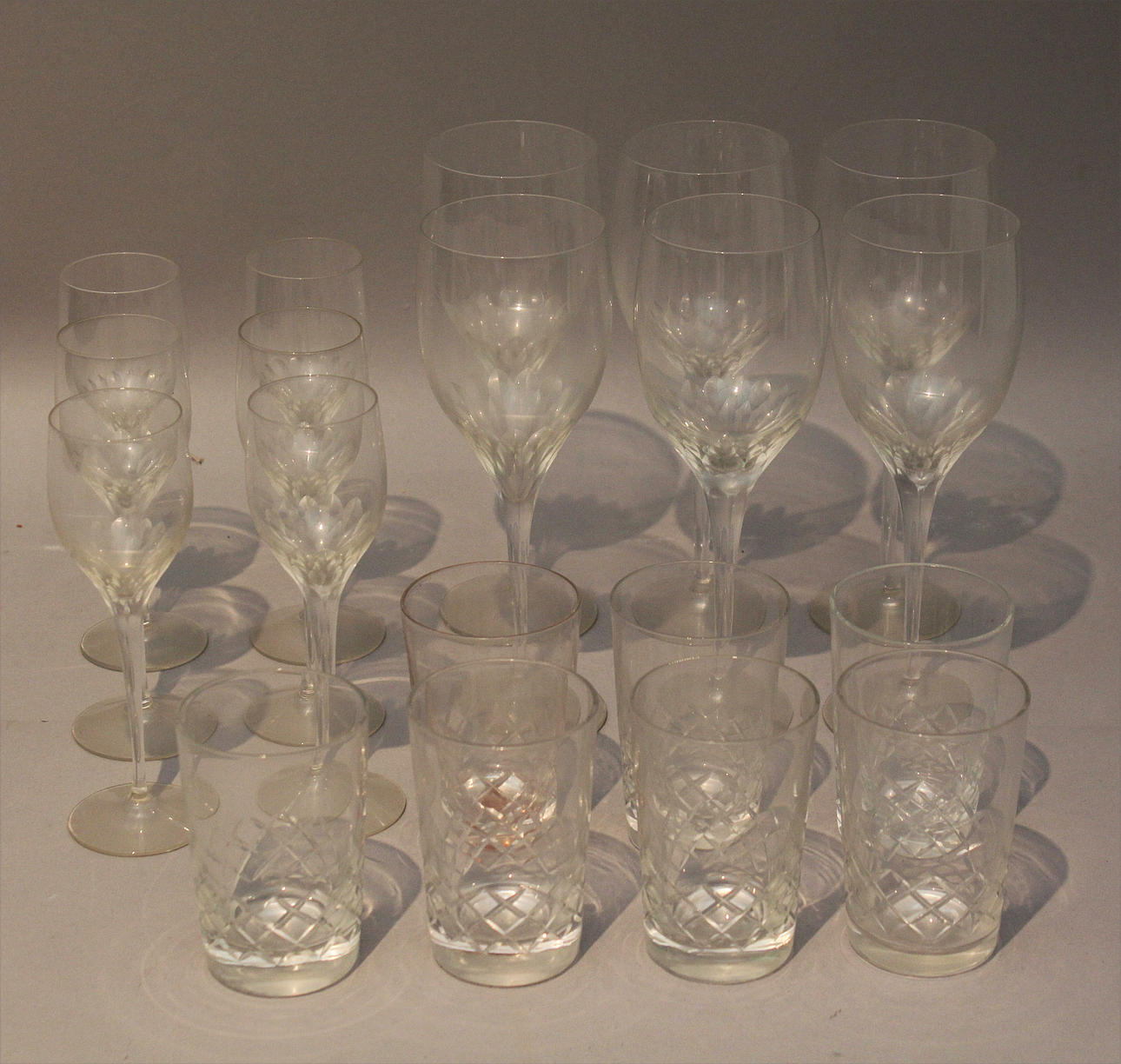 Glasservisdelar (19). Orrefors.