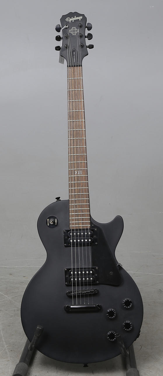 ELGITARR, Les Paul, Goth, Svart sidenmatt, Kina, Epiphone.