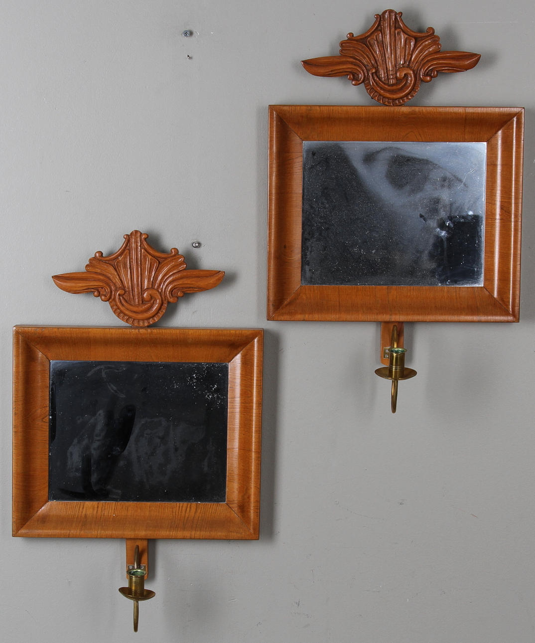 SPEGELLAMPETTER 1800-tal ett par.