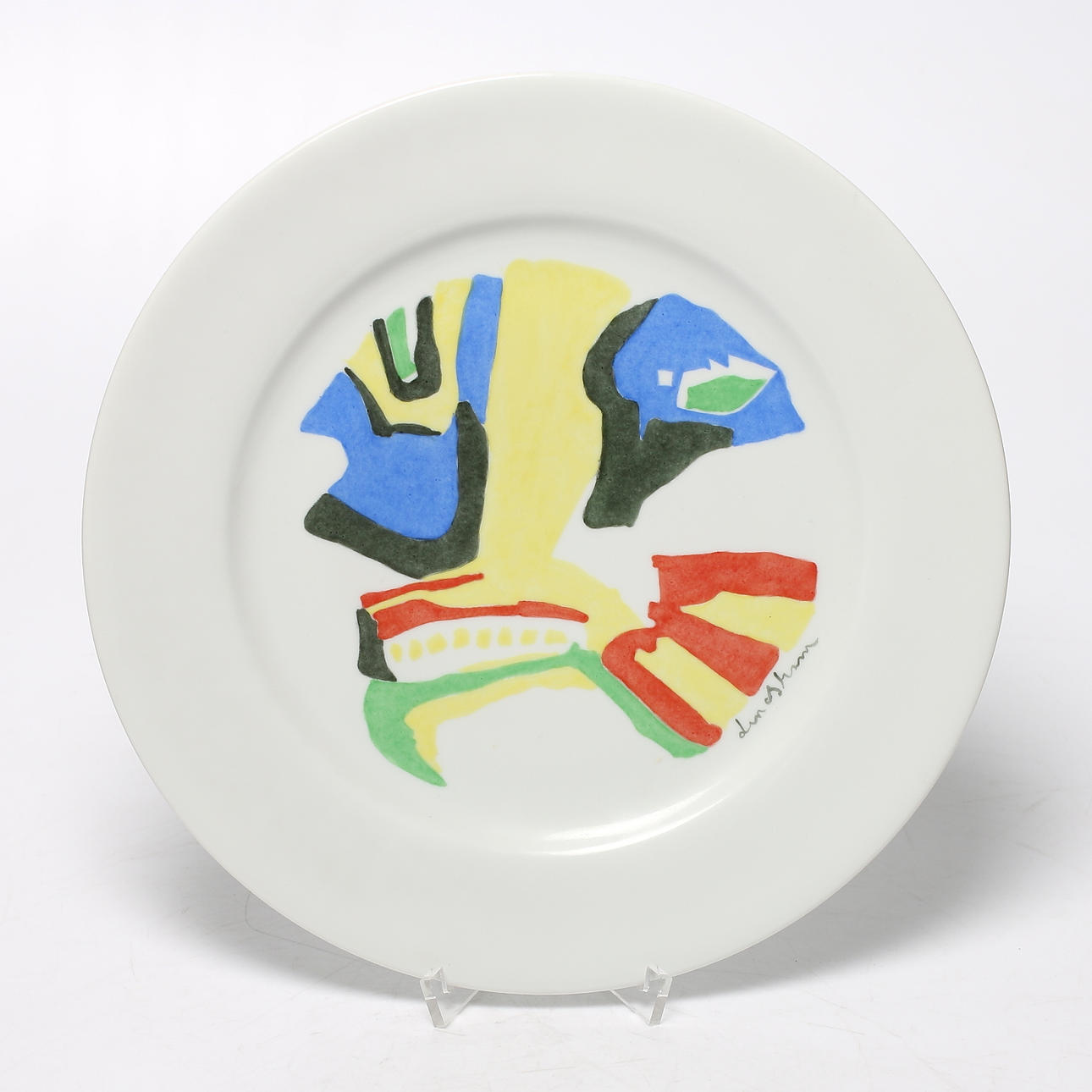 BENGT LINDSTRÖM. Fat, porslin, "Sommar Tiden", handmålat, limited edition 40 ex. signerad och daterad 1997.