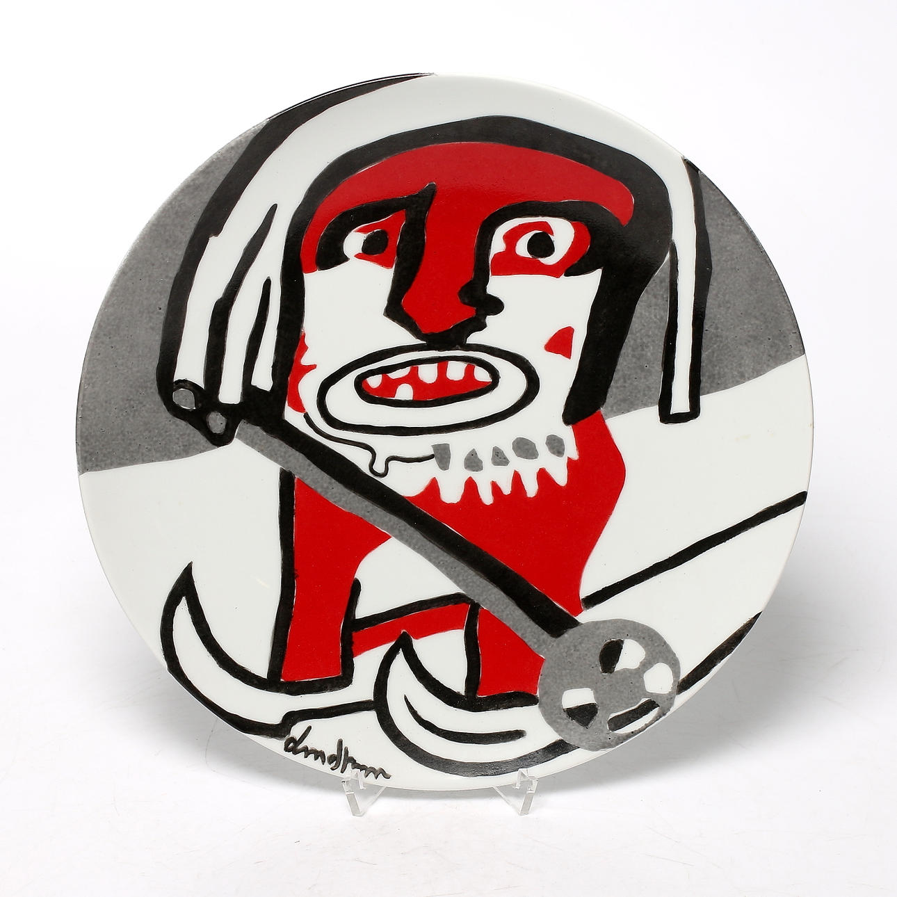 BENGT LINDSTRÖM. Fat, porslin, "God Jul", handmålat, limited edition 40 ex. signerad och daterad 2000.