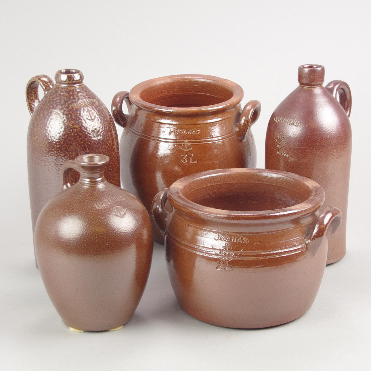 KRUS, 5 stycken, keramik, Höganäs.