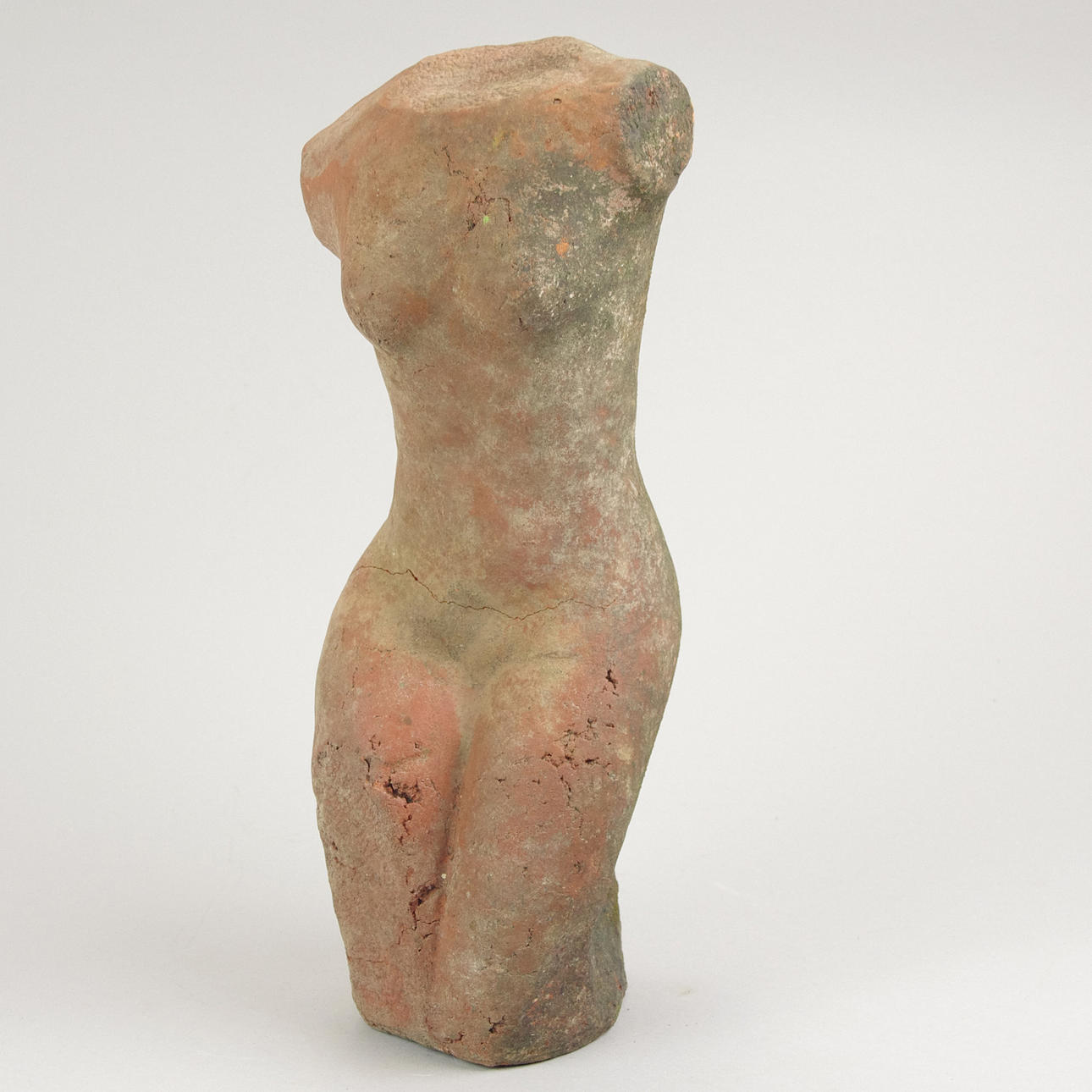 SKULPTUR, kvinnokropp, terrakotta.