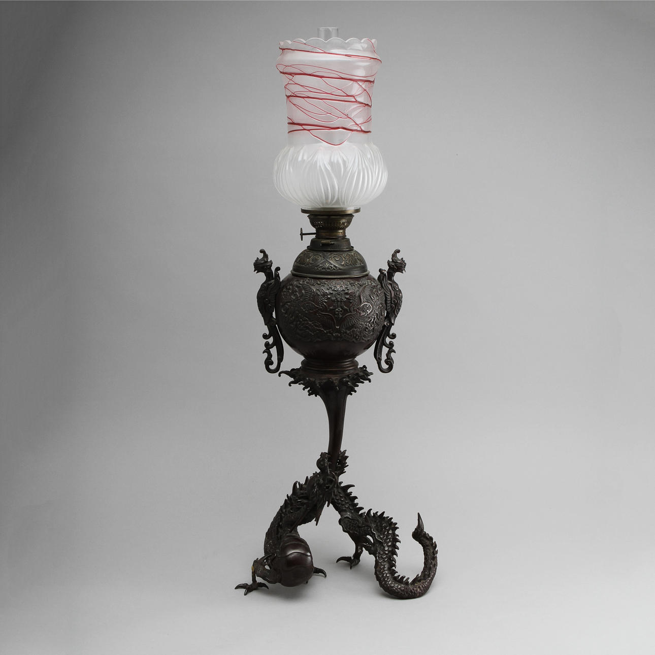 FOTOGENLAMPA, brons, Orientaliskt/Europeiskt, 18/1900-tal.