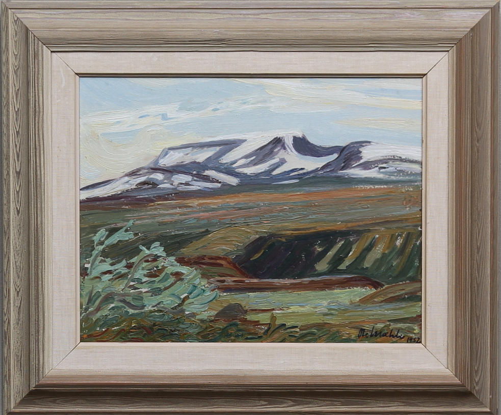 OLE MAEHLE (1904-1990). Olja på pannå, signerad och daterad 1952.