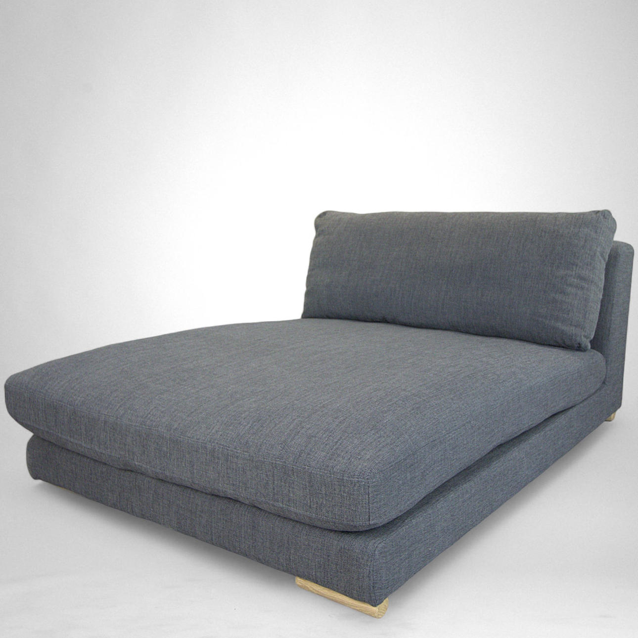 SCHÄSLONG, dubbel, grått tyg, nutida.