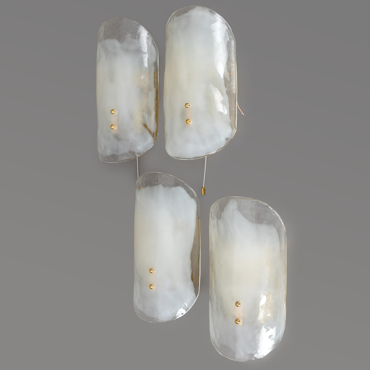 bläckfisk. 4 vägglampor, 1960-tal.