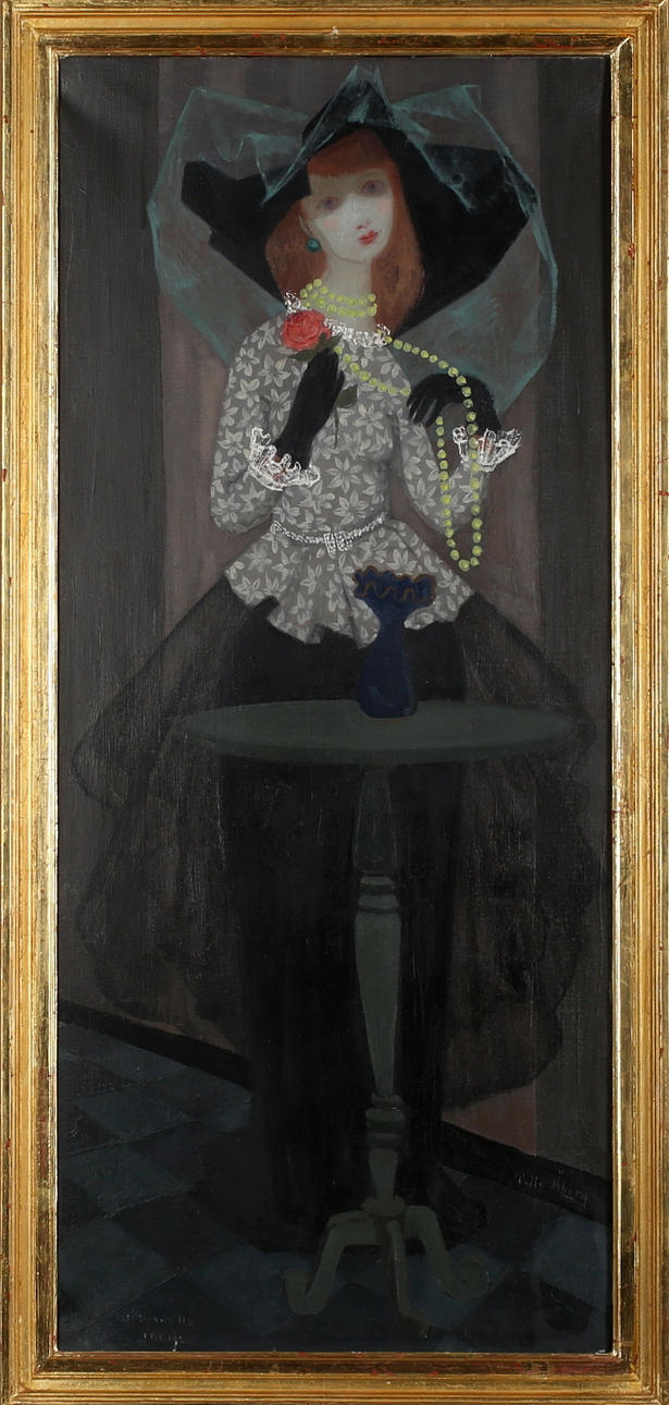 PELLE ÅBERG. "Mjölnarens Irené", olja på duk, signerad.