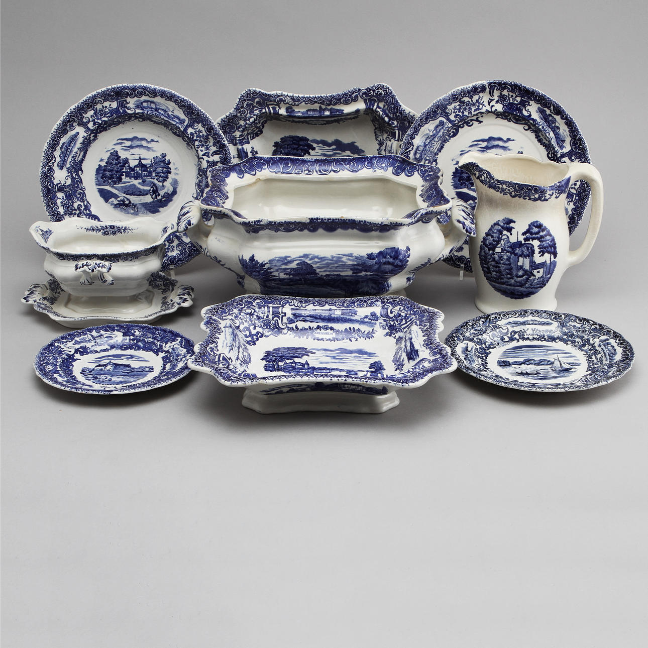 SERVIS, 54 delar, "Svenska slott", Rörstrand.