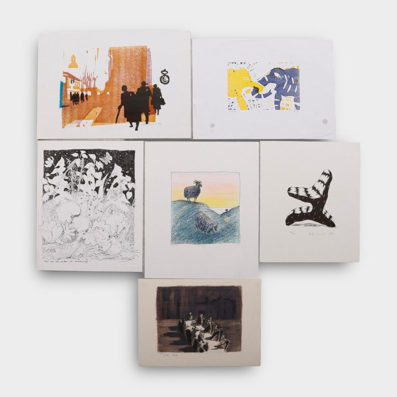 GRAFIK, 6 st. Bl, a. Rolf Friberg.